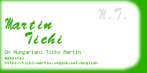 martin tichi business card